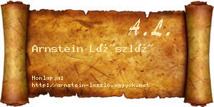 Arnstein László névjegykártya